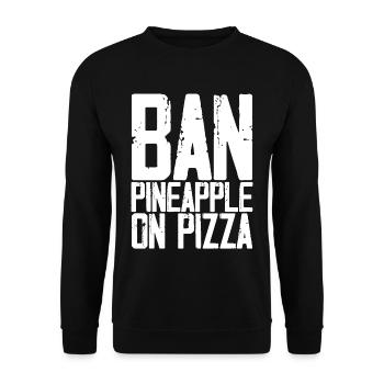 Ban Pineapple On Pizza 3 - Unisex Pullover - Schwarz - Vorne - Alina (178cm) & Michal (187cm)