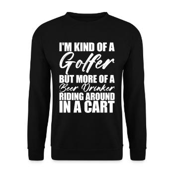I'm Kind Of A Golfer But More Of A Beer Drinker - Unisex Sweatshirt - black - Front - Alina (178cm) & Michal (187cm)