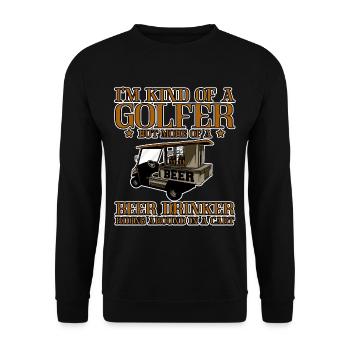 I'm Kind Of A Golfer But More Of A Beer Drinker 2 - Unisex Sweatshirt - black - Front - Alina (178cm) & Michal (187cm)