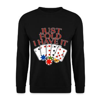Just Fold I Have It 4 - Unisex Pullover - Schwarz - Vorne - Alina (178cm) & Michal (187cm)