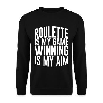 Roulette Is My Game Winning Is My Aim 4 - Unisex Sweatshirt - black - Front - Alina (178cm) & Michal (187cm)