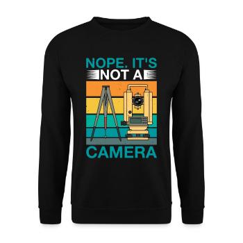 Nope, It's Not A Camera 2 - Unisex Pullover - Schwarz - Vorne - Alina (178cm) & Michal (187cm)