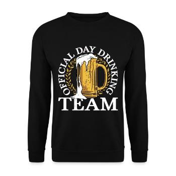 Équipe officielle de consommation d’alcool 3 - Sweat-shirt Unisexe - noir - Devant - Alina (178cm) & Michal (187cm)