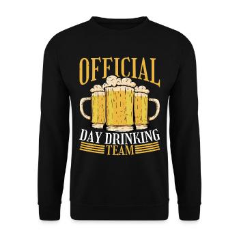 Équipe officielle de consommation d’alcool 2 - Sweat-shirt Unisexe - noir - Devant - Alina (178cm) & Michal (187cm)