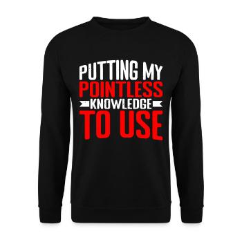 Putting My Pointless Knowledge To Use 2 - Unisex Pullover - Schwarz - Vorne - Alina (178cm) & Michal (187cm)