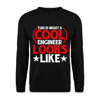 This Is What A Cool Engineer Looks Like - Unisex Sweatshirt - black - Front - Alina (178cm) & Michal (187cm)