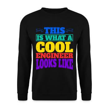 This Is What A Cool Engineer Looks Like 2 - Unisex Sweatshirt - black - Front - Alina (178cm) & Michal (187cm)