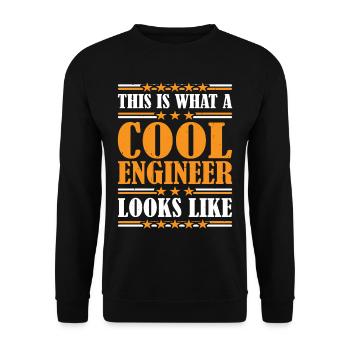 This Is What A Cool Engineer Looks Like 3 - Unisex Sweatshirt - black - Front - Alina (178cm) & Michal (187cm)