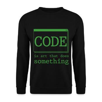 Code Is Art That Does Something 2 - Unisex Pullover - Schwarz - Vorne - Alina (178cm) & Michal (187cm)