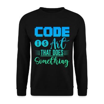 Code Is Art That Does Something 4 - Unisex Pullover - Schwarz - Vorne - Alina (178cm) & Michal (187cm)