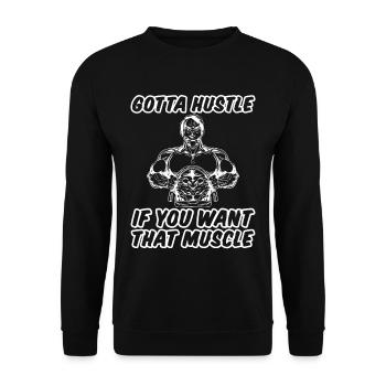 Je dois vous bousculer si vous voulez ce muscle 2 - Sweat-shirt Unisexe - noir - Devant - Alina (178cm) & Michal (187cm)