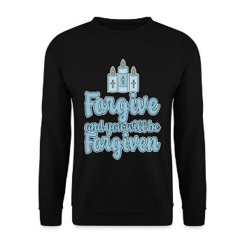 Forgive And You Will Be Forgiven 4 - Unisex Pullover - Schwarz - Vorne - Alina (178cm) & Michal (187cm)