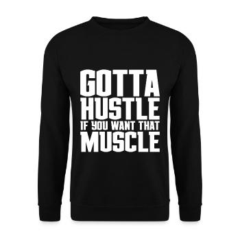 Je dois vous bousculer si vous voulez ce muscle - Sweat-shirt Unisexe - noir - Devant - Alina (178cm) & Michal (187cm)