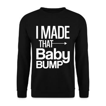 J’ai fait ce baby bump 4 - Sweat-shirt Unisexe - noir - Devant - Alina (178cm) & Michal (187cm)