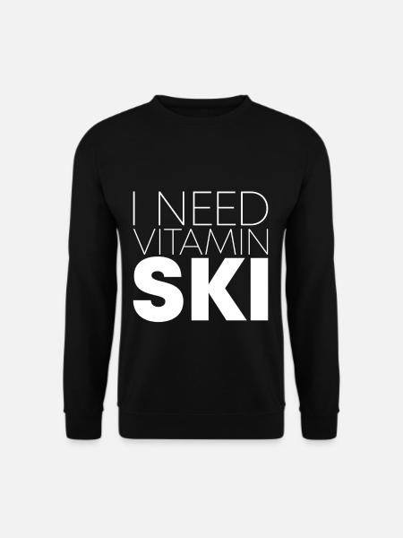 I Need Vitamin Ski - Unisex Sweatshirt - black