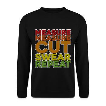 Mesure Mesure Coupe Jurer Répéter - Sweat-shirt Unisexe - noir - Devant - Alina (178cm) & Michal (187cm)