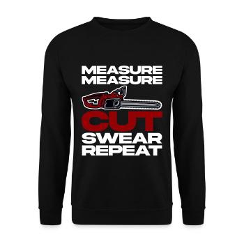 Mesure Mesure Coupe Jurer Répéter 2 - Sweat-shirt Unisexe - noir - Devant - Alina (178cm) & Michal (187cm)