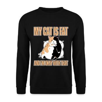 Mon chat est gros et je suis d’accord avec ça 2 - Sweat-shirt Unisexe - noir - Devant - Alina (178cm) & Michal (187cm)