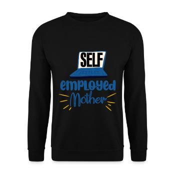 Self Employed Mother 4 - Unisex Sweatshirt - black - Front - Alina (178cm) & Michal (187cm)