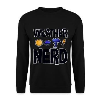 Weather Nerd 2 - Unisex Sweatshirt - black - Front - Alina (178cm) & Michal (187cm)