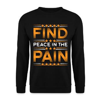 Find Peace In The Pain 17 - Unisex Pullover - Schwarz - Vorne - Alina (178cm) & Michal (187cm)