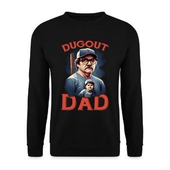 Dugout Dad 7 - Unisex Pullover - Schwarz - Vorne - Alina (178cm) & Michal (187cm)