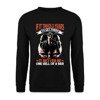 If It Takes 3 Years To Get There 16 - Unisex Sweatshirt - black - Front - Alina (178cm) & Michal (187cm)