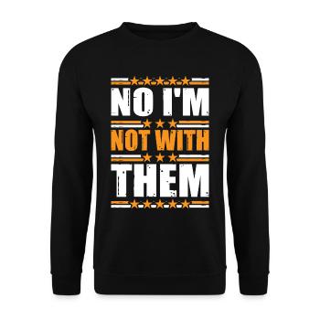 Non, je ne suis pas avec eux 18 - Sweat-shirt Unisexe - noir - Devant - Alina (178cm) & Michal (187cm)