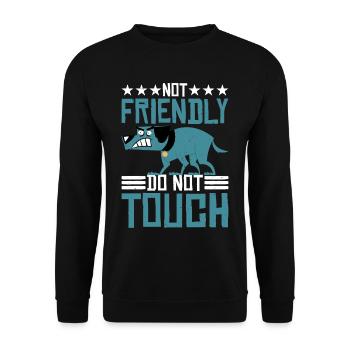 Pas amical, ne touchez pas 34 - Sweat-shirt Unisexe - noir - Devant - Alina (178cm) & Michal (187cm)