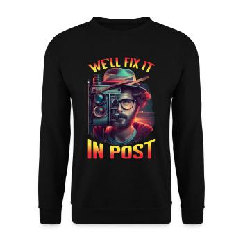 Nous allons le réparer dans Post 24 - Sweat-shirt Unisexe - noir - Devant - Alina (178cm) & Michal (187cm)