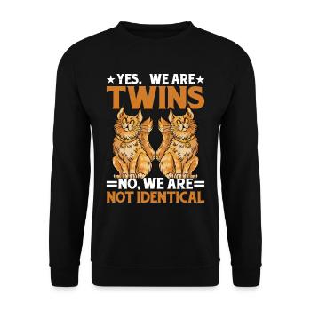 Yes, We Are Twins, No, We Are Not Identical 14 - Unisex Sweatshirt - black - Front - Alina (178cm) & Michal (187cm)