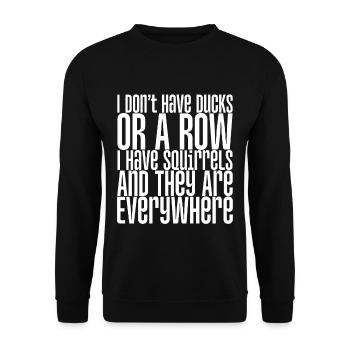 Je n’ai pas de canards ou de rangée - Sweat-shirt Unisexe - noir - Devant - Alina (178cm) & Michal (187cm)
