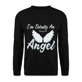 I'm Totally An Angel 4 - Unisex Pullover - Schwarz - Vorne - Alina (178cm) & Michal (187cm)