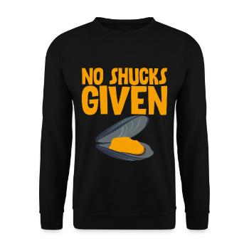 No Shucks Given 2 - Unisex Sweatshirt - black - Front - Alina (178cm) & Michal (187cm)