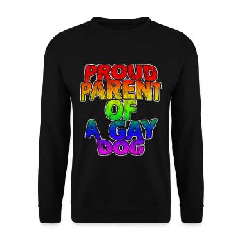 Proud Parent Of A Gay Dog 3 - Unisex Pullover - Schwarz - Vorne - Alina (178cm) & Michal (187cm)
