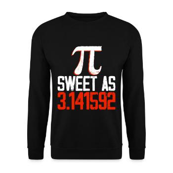 Sweet As 3.141592 4 - Unisex Sweatshirt - black - Front - Alina (178cm) & Michal (187cm)