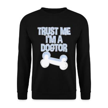 Croyez-moi, je suis un dogtor - Sweat-shirt Unisexe - noir - Devant - Alina (178cm) & Michal (187cm)