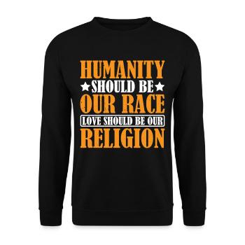 Love Should Be Our Religion 7 - Unisex Sweatshirt - black - Front - Alina (178cm) & Michal (187cm)