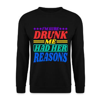 Je suis sûr que j’avais ses raisons 30 - Sweat-shirt Unisexe - noir - Devant - Alina (178cm) & Michal (187cm)