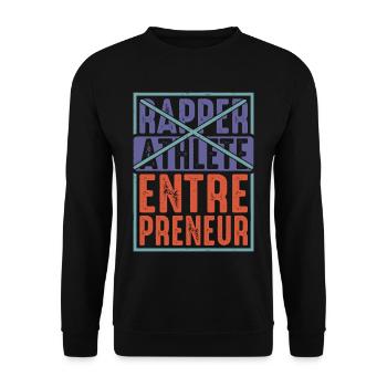Rapper Athlete Entrepreneur 36 - Unisex Pullover - Schwarz - Vorne - Alina (178cm) & Michal (187cm)