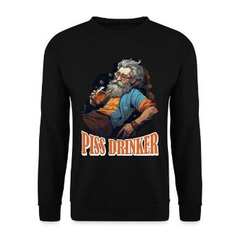 Piss Drinker 38 - Unisex Pullover - Schwarz - Vorne - Alina (178cm) & Michal (187cm)