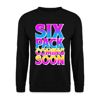 Six Pack Coming Soon 58 - Unisex Sweatshirt - black - Front - Alina (178cm) & Michal (187cm)