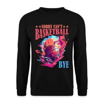Désolé ne peut pas Basketball Bye 5 - Sweat-shirt Unisexe - noir - Devant - Alina (178cm) & Michal (187cm)
