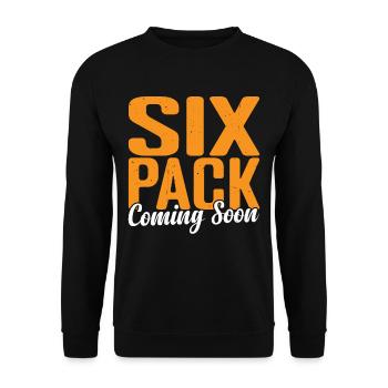 Six Pack Coming Soon 60 - Unisex Sweatshirt - black - Front - Alina (178cm) & Michal (187cm)