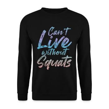 Impossible de vivre sans squats 3 - Sweat-shirt Unisexe - noir - Devant - Alina (178cm) & Michal (187cm)