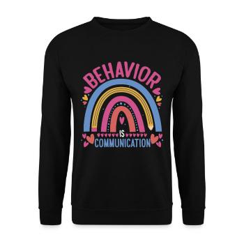 Le comportement est la communication 24 - Sweat-shirt Unisexe - noir - Devant - Alina (178cm) & Michal (187cm)