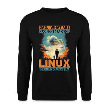 What Are Clouds Made Of, Linux Servers Mostly 12 - Unisex Sweatshirt - black - Front - Alina (178cm) & Michal (187cm)