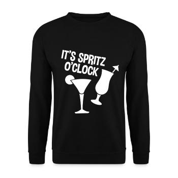 It's Spritz O'clock 2 - Unisex Sweatshirt - black - Front - Alina (178cm) & Michal (187cm)