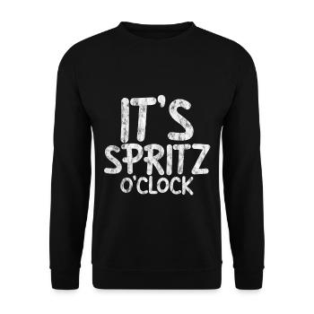 It's Spritz O'clock 3 - Unisex Sweatshirt - black - Front - Alina (178cm) & Michal (187cm)