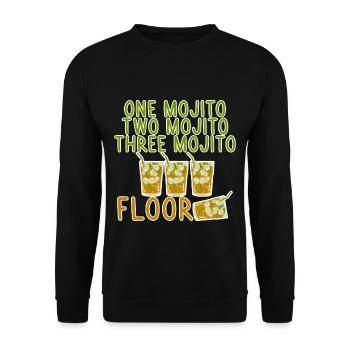 One Mojito Two Mojito Three Mojito Floor 4 - Unisex Pullover - Schwarz - Vorne - Alina (178cm) & Michal (187cm)